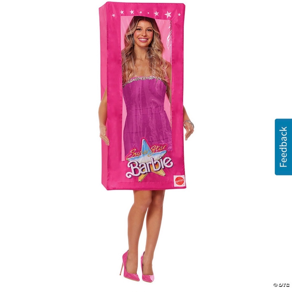 NWT Barbie Box Pink Party Costume One Size Fits All